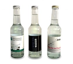 25 cl Glasflasche Werbe-Wasser mit Logo Aufdruck