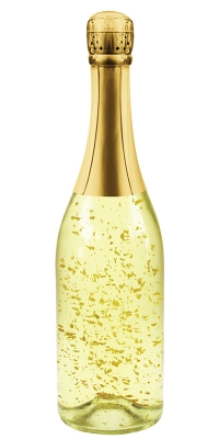 750 ml Sektflasche Blattgold
